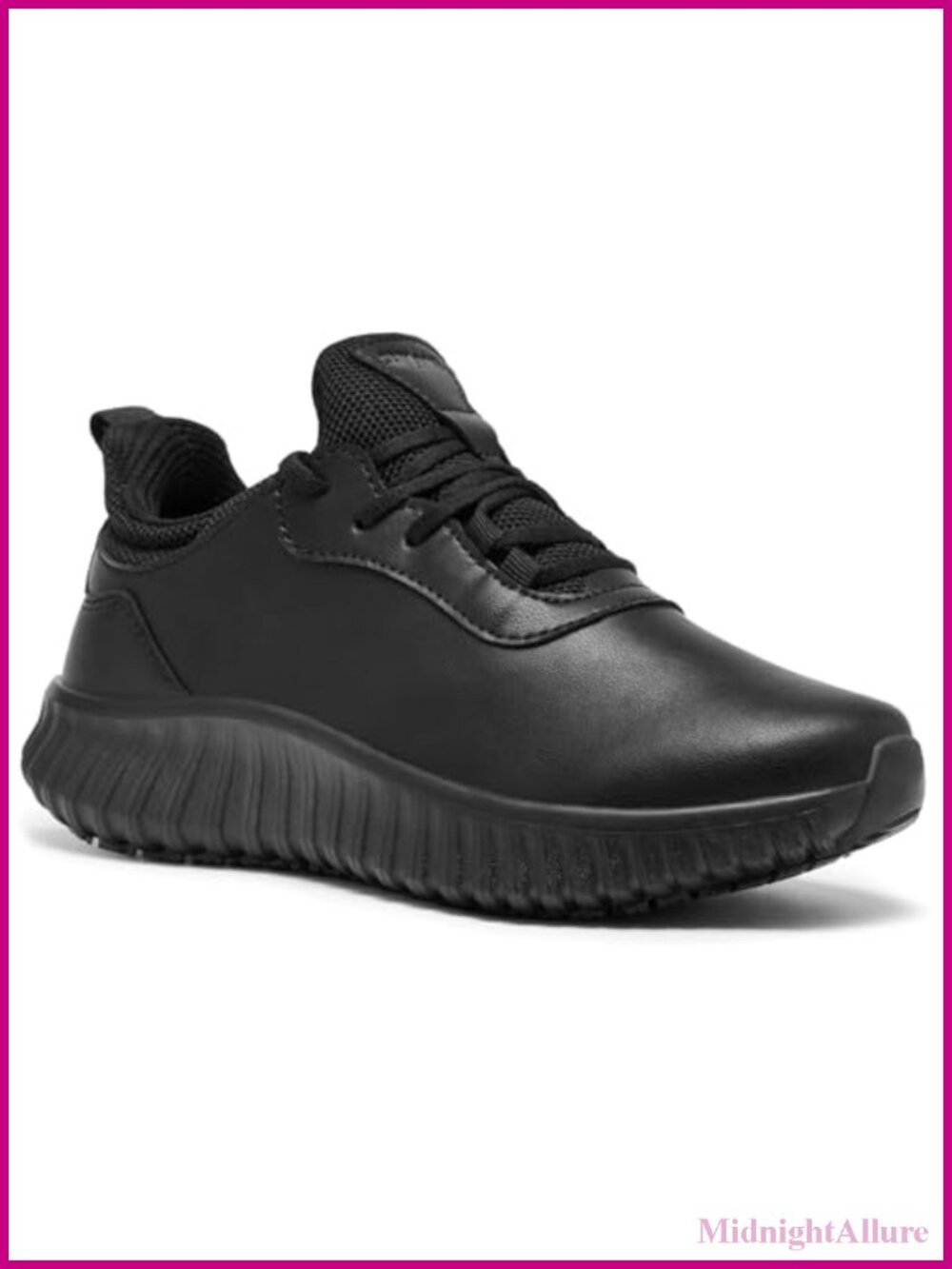 Non Slip Work Shoes for Women Food Service Kitchen Restaurant Faux Leather Slip